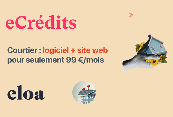 Courtier : logiciel + site web pour seulement 99 € par mois 😊