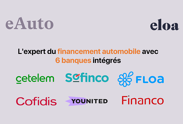 eAuto, l'expert du financement automobile avec 6 banques intégrées