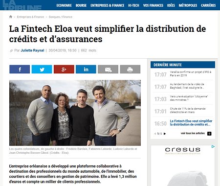 La Tribune présente la fintech Eloa