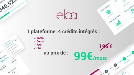 Offre lancement du crédit professionnel : eCrédits à 99€/mois au lieu de 196 €